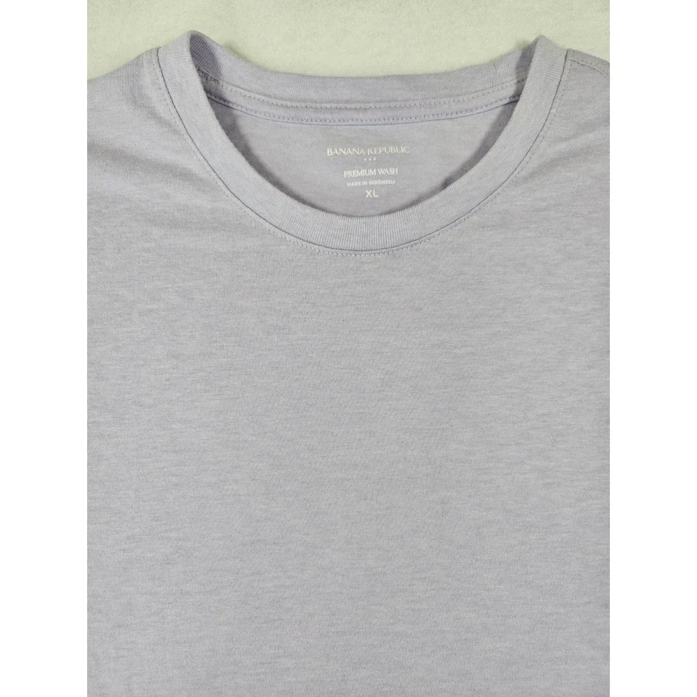Banana Republic Mens Premium Wash T-Shirt XL Light Purple Lavender Crewneck Tee - Picture 6 of 6